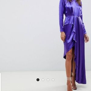 Asos asymmetric satín dress